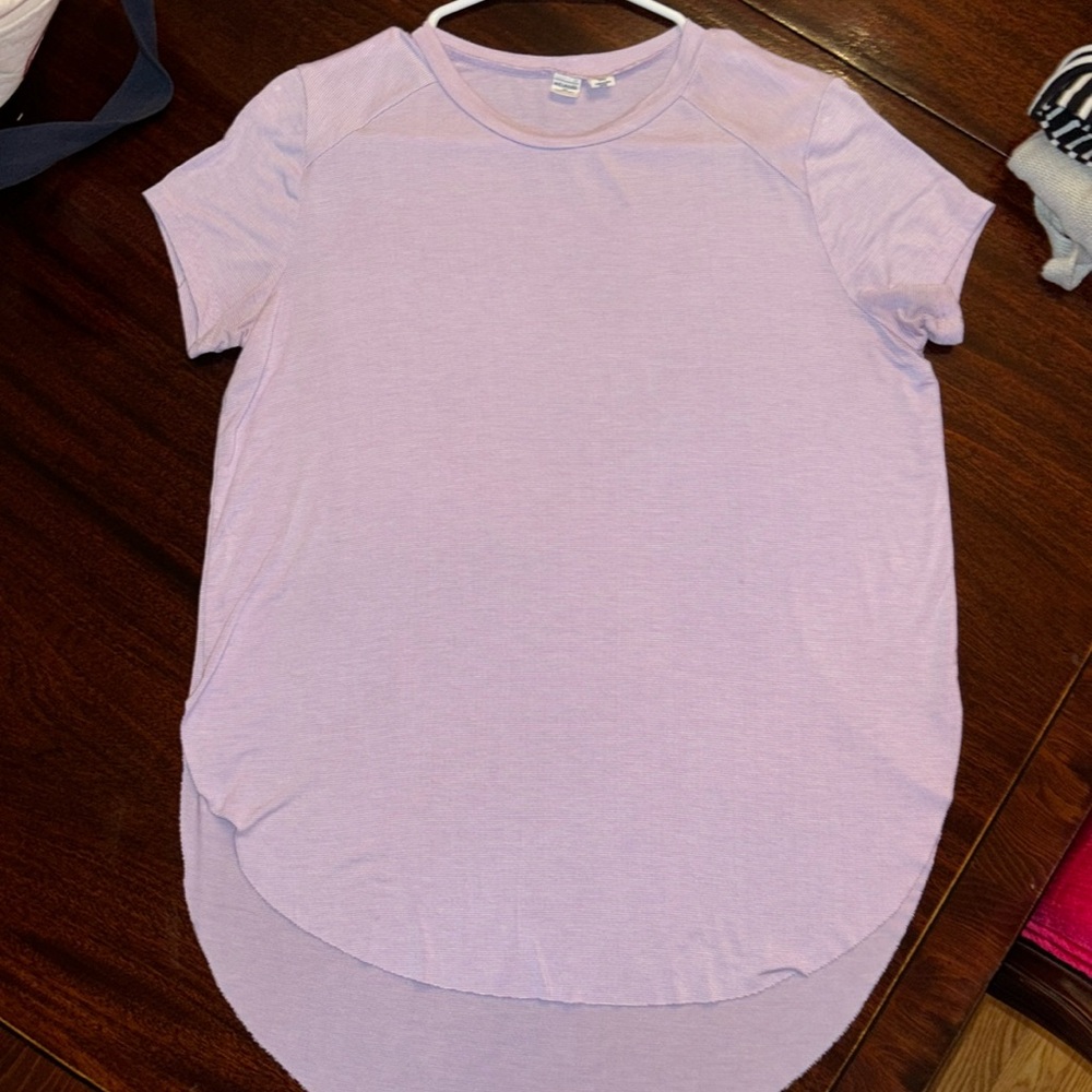 Melrose and Market - Women’s Purple and White Striped Tee